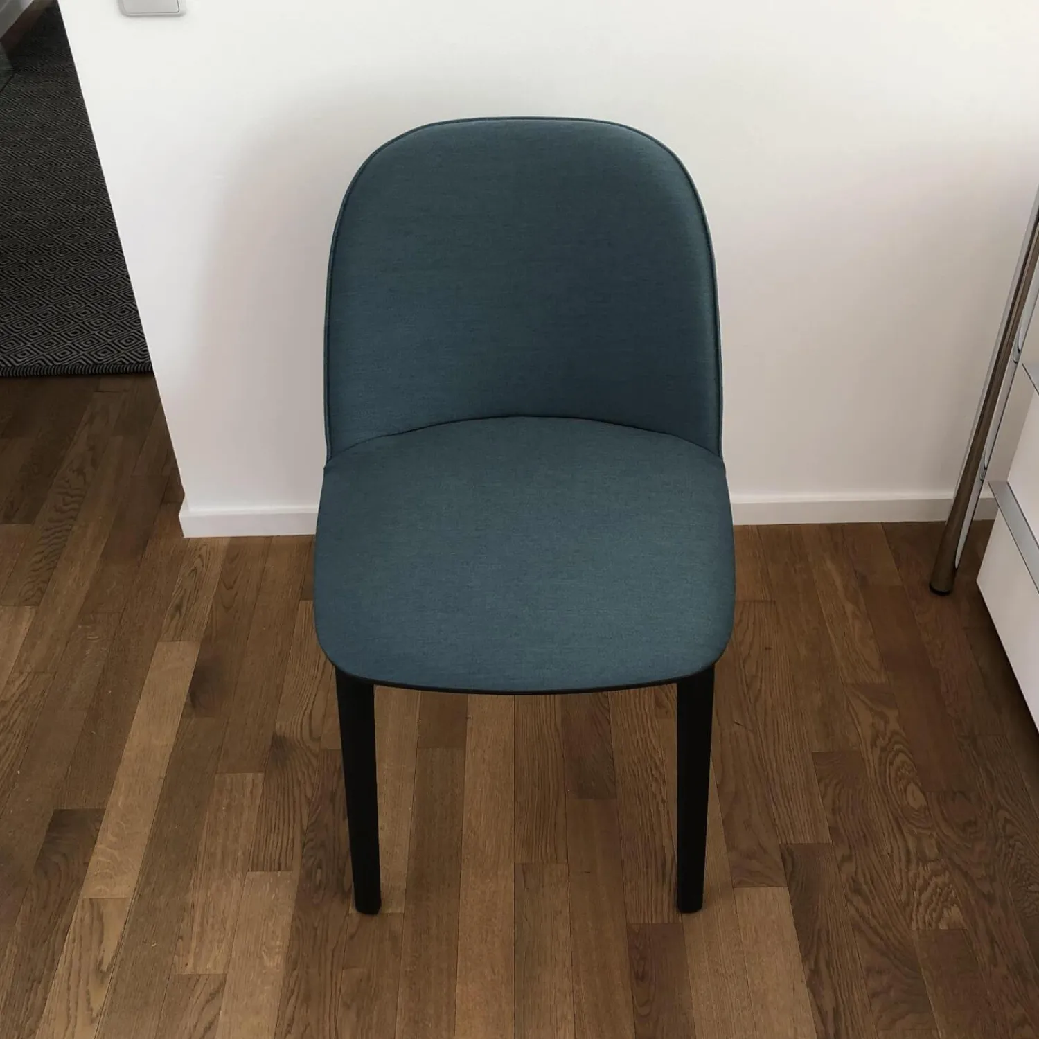 Vitra Einzelstühle|Stuhl Softshell Side Chair Stoff Aura Stahlblau