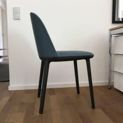 Vitra Einzelstühle|Stuhl Softshell Side Chair Stoff Aura Stahlblau