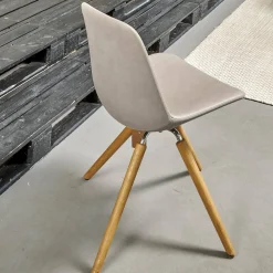 Tonon Einzelstühle|Stuhl Step Bezug Eco Kunstleder Schlamm Gestell Eiche