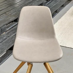 Tonon Einzelstühle|Stuhl Step Bezug Eco Kunstleder Schlamm Gestell Eiche