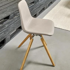 Tonon Einzelstühle|Stuhl Step Bezug Eco Kunstleder Schlamm Gestell Eiche