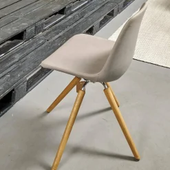 Tonon Einzelstühle|Stuhl Step Bezug Eco Kunstleder Schlamm Gestell Eiche