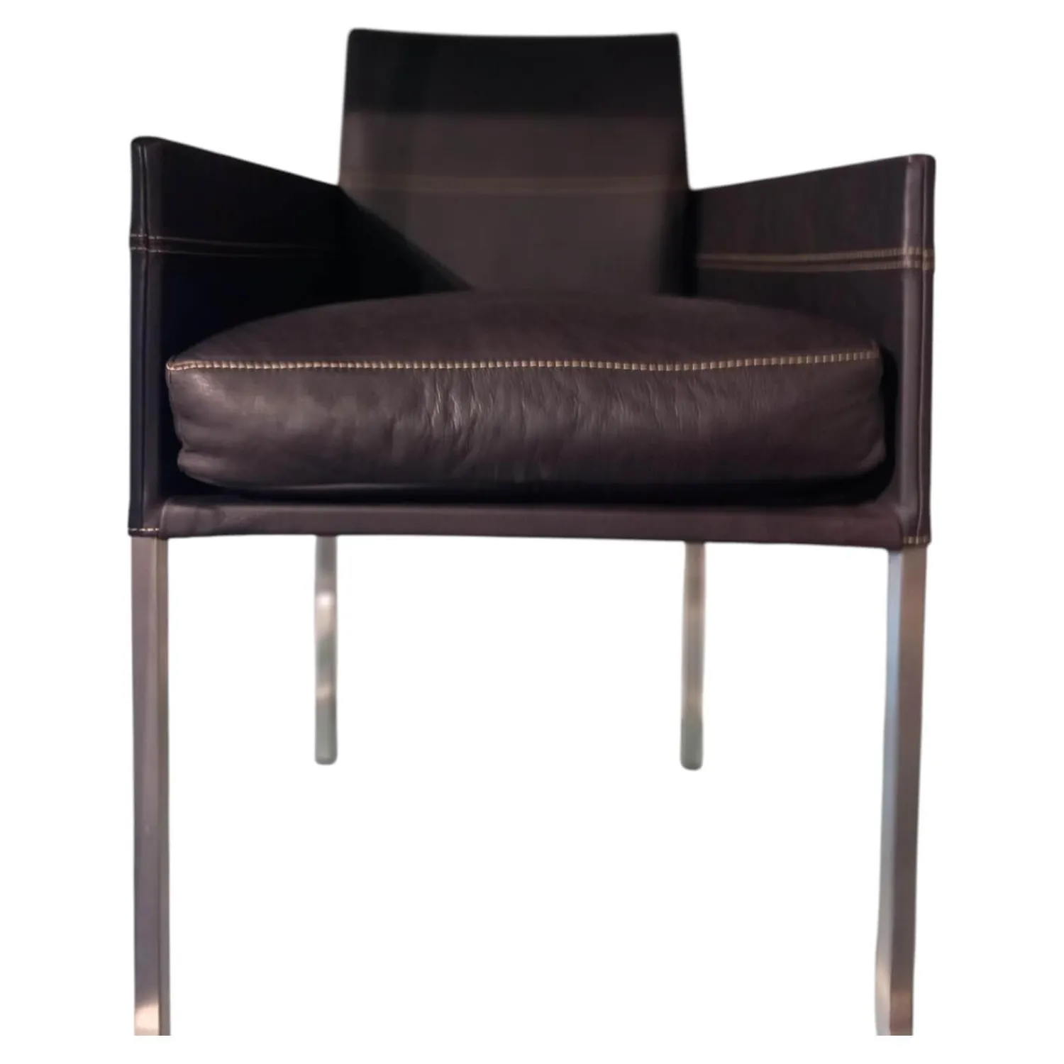 KFF Einzelstühle|Stuhl Texas Leder Rancho Moro 1803 Braun mit Armlehne