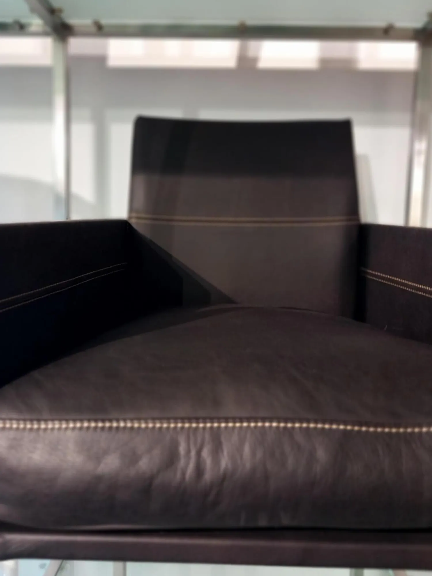 KFF Einzelstühle|Stuhl Texas Leder Rancho Moro 1803 Braun mit Armlehne