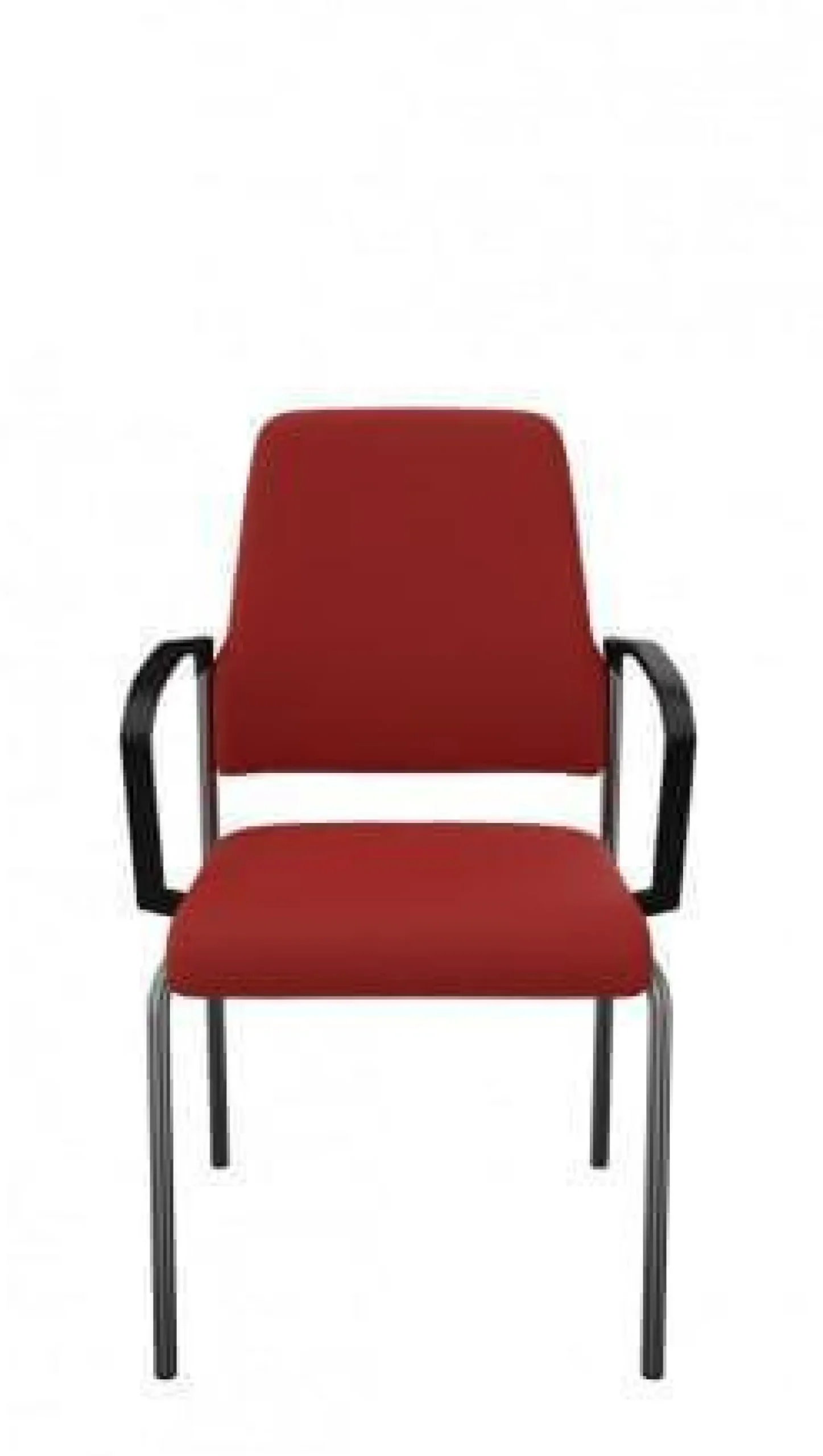 Interstuhl Einzelstühle|Stuhl Vierfuß 450G Goal Bezug Stoff Field Karminrot 662 Stahlrohrgestell Schwarz Mit Armlehnen