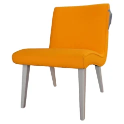 Walter Knoll Einzelstühle|Stuhl Vostra Wood Bezug Divina 3 Farbe 426 Papaya Gestell Eiche Weiß Pigmentiert Geölt