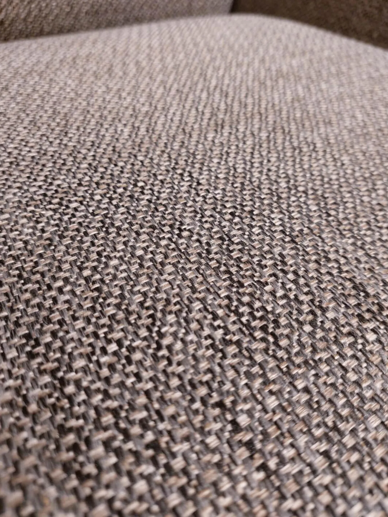 Global Stuhlsets|Stuhlgruppe Bank 2 Stühle 2 Sessel Stoff 062609 Grau Braun Füße Bianche Weiß Geölt