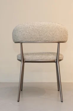 Maxalto Stuhlsets|Stuhlgruppe Caratos Bezug Stoff Liseo Grau 2552115 Gestell Aluminium Bernstein Lackiert