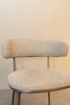 Maxalto Stuhlsets|Stuhlgruppe Caratos Bezug Stoff Liseo Grau 2552115 Gestell Aluminium Bernstein Lackiert