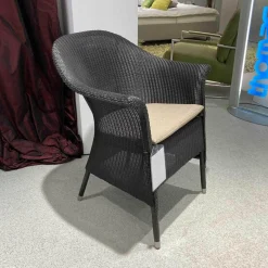 Accente Einzelstühle|Stuhlsessel Dinner 2 Loom Geflecht Marone Matt Fußkappen Edelstahl