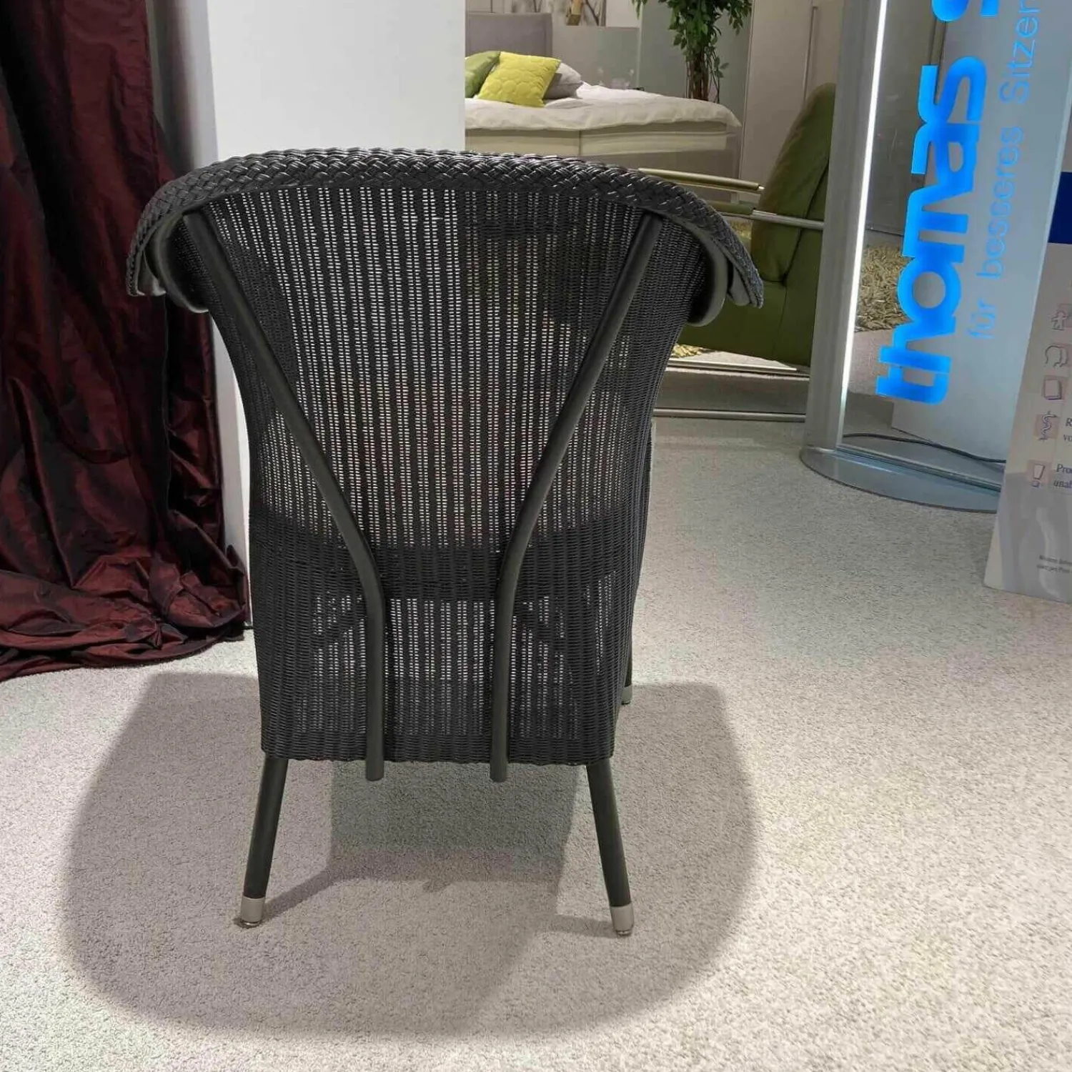 Accente Einzelstühle|Stuhlsessel Dinner 2 Loom Geflecht Marone Matt Fußkappen Edelstahl