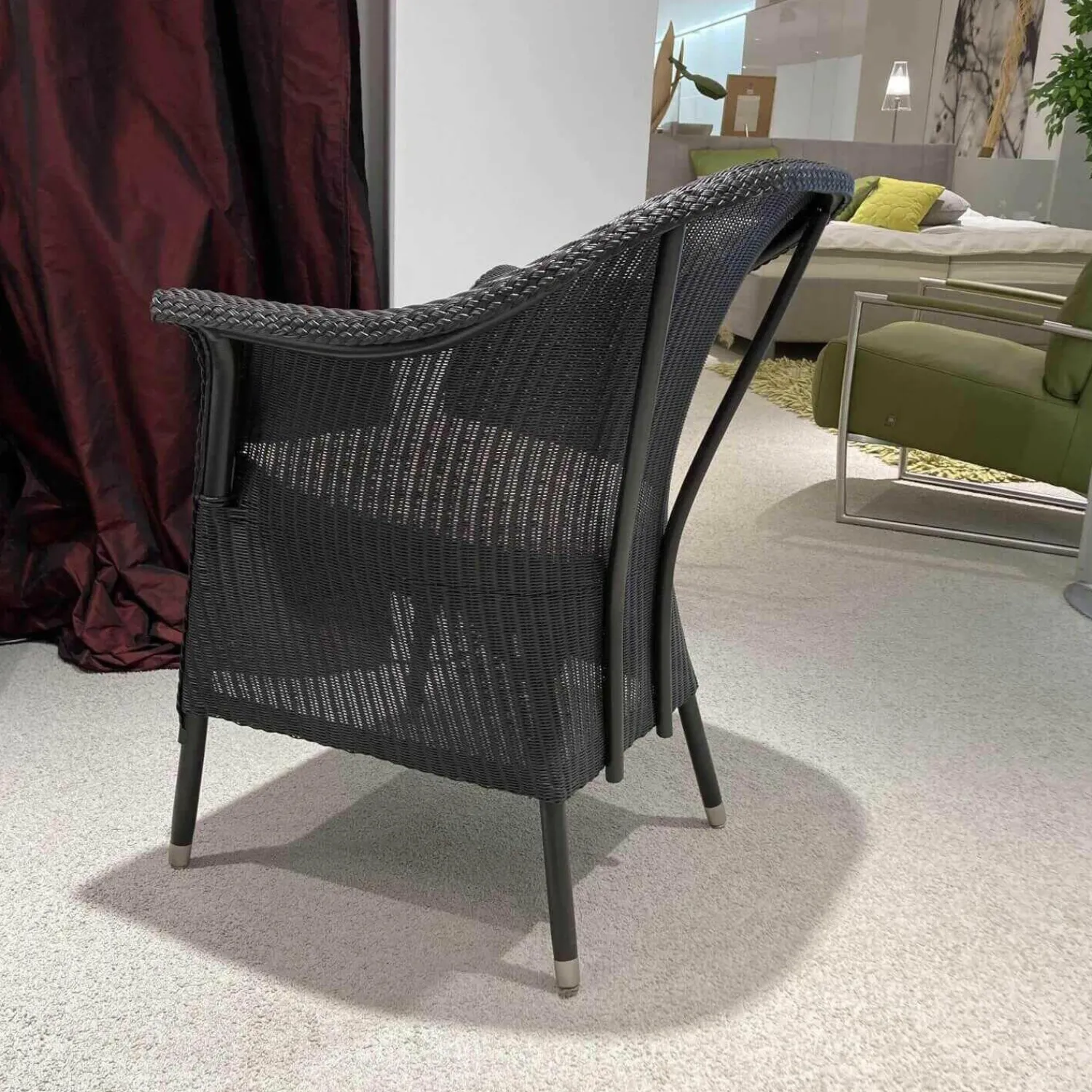 Accente Einzelstühle|Stuhlsessel Dinner 2 Loom Geflecht Marone Matt Fußkappen Edelstahl