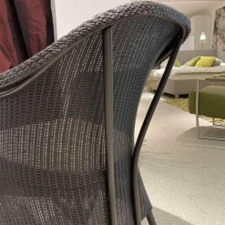 Accente Einzelstühle|Stuhlsessel Dinner 2 Loom Geflecht Marone Matt Fußkappen Edelstahl