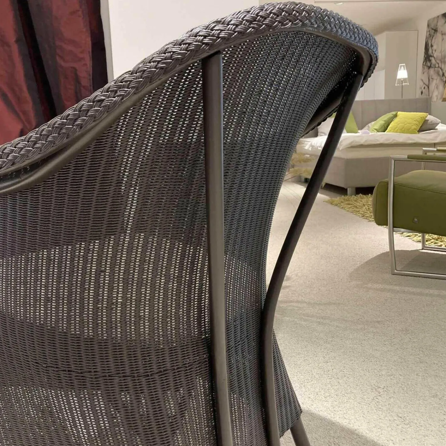 Accente Einzelstühle|Stuhlsessel Dinner 2 Loom Geflecht Marone Matt Fußkappen Edelstahl