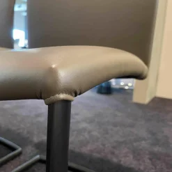 Draenert Stuhlsets|Stuhlset 2071 Nobile Swing Soft Leder I L627 Gestell Dunkelbronze