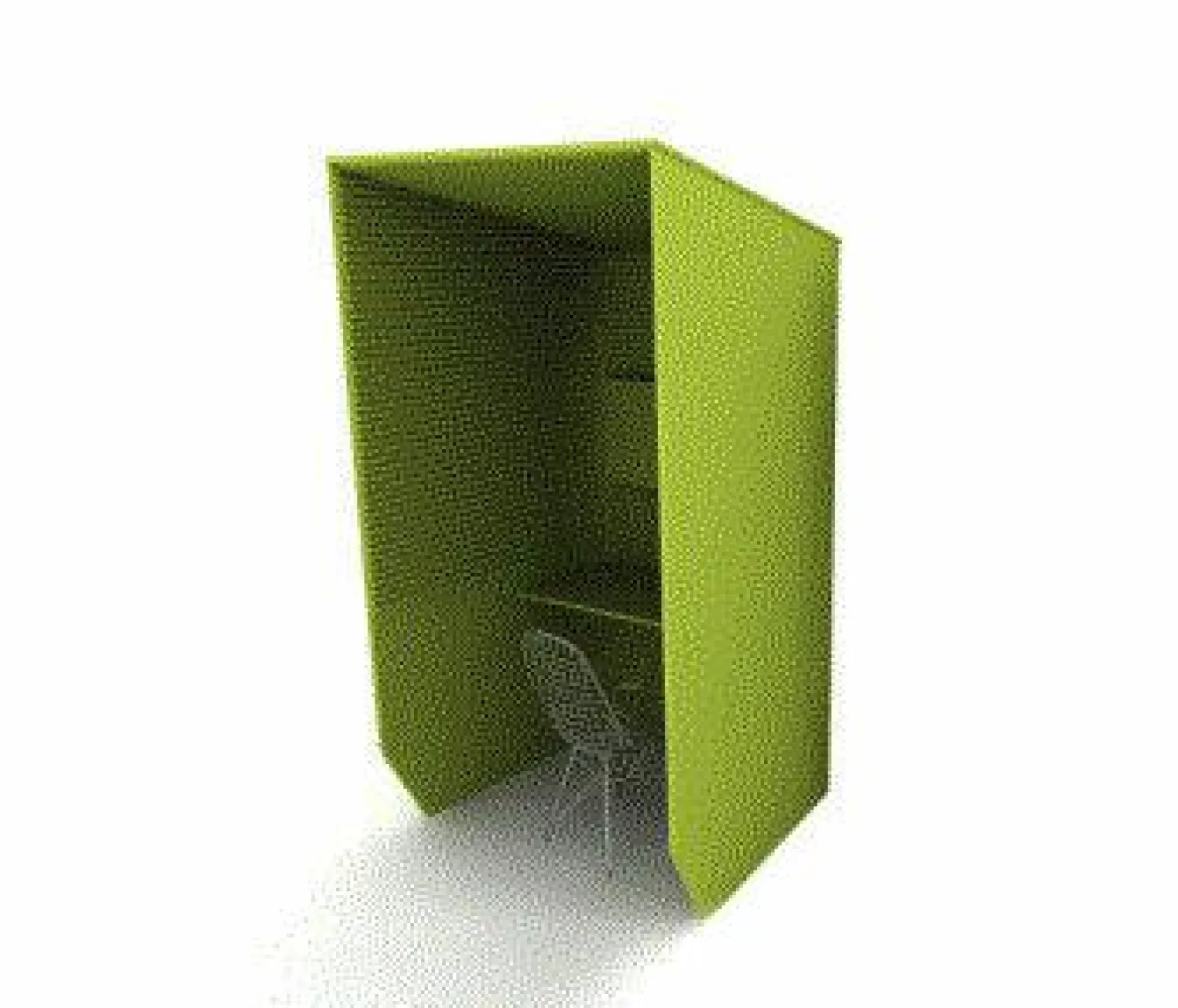 BuzziSpace Loungemöbel|Schreibtische & Sekretäre|Telefonzelle Buzzy Booth Single Rib Filz Grün Inklusive Beleuchtung