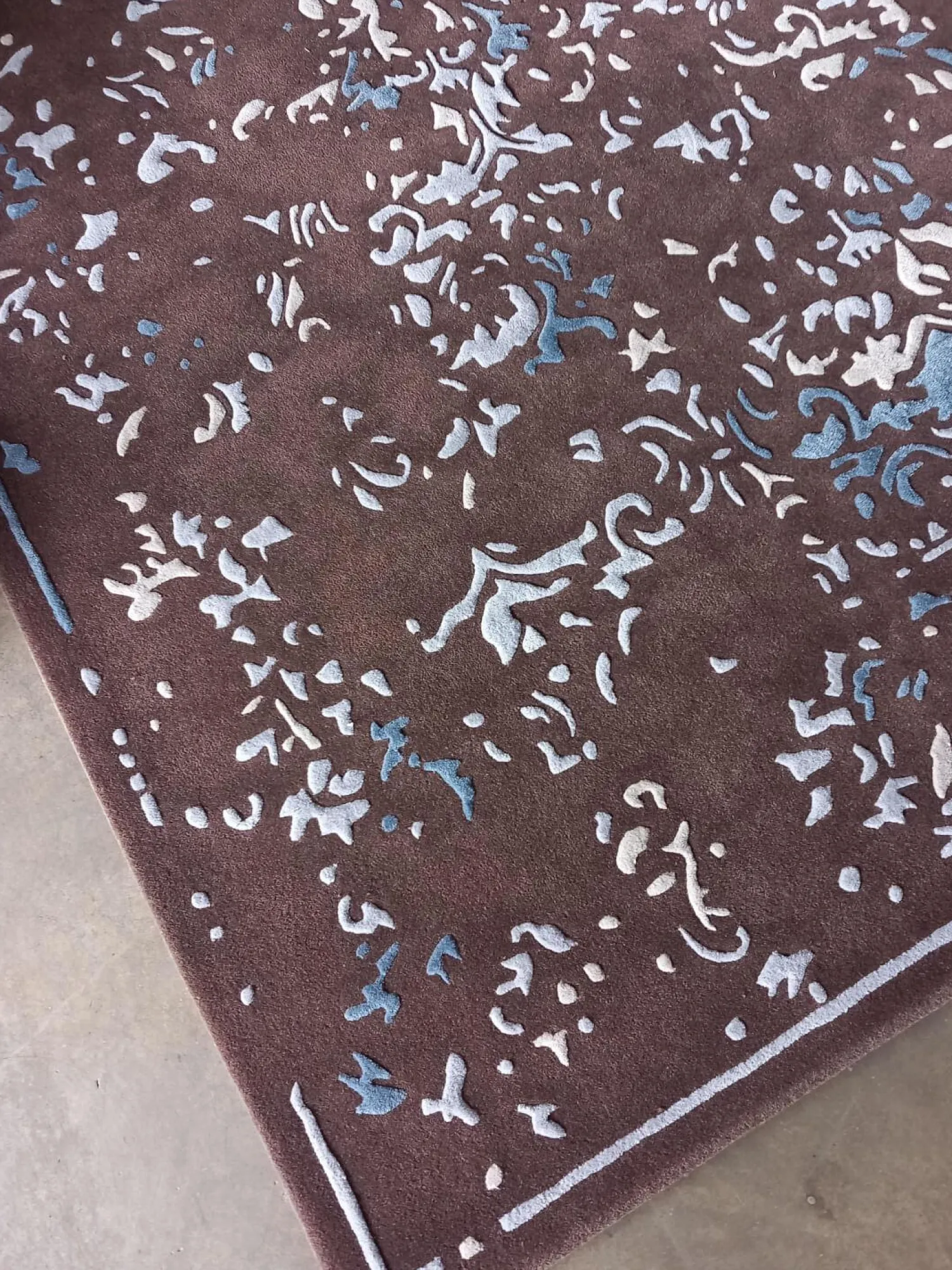 Jab Anstoetz Teppiche|Teppich Castle Schurwolle Mit Seide Braun Weiß Blau