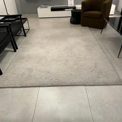 Kvadrat Teppiche|Teppich Dew Schurwolle Handgetuftet Ecru Grau