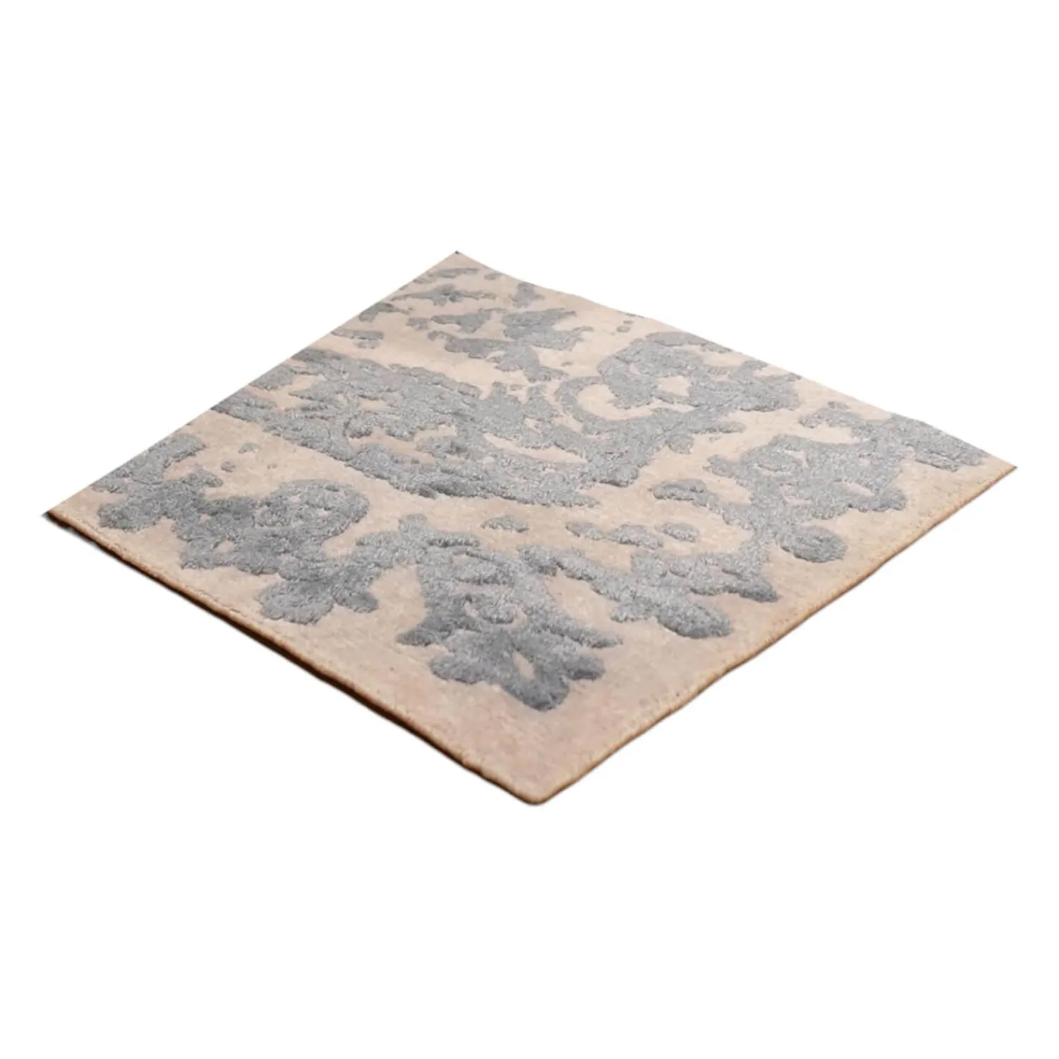 Domaniecki Teppiche|Teppich Disha Schurwolle Pflanzenfasern Stoff Ascot Creme Weiß Hellblau Handgeknüpft Ohne Tisch Sowie Ohne Stühle