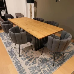 Domaniecki Teppiche|Teppich Disha Schurwolle Pflanzenfasern Stoff Ascot Creme Weiß Hellblau Handgeknüpft Ohne Tisch Sowie Ohne Stühle