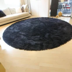 Kasthall Teppiche|Teppich Fogg Rund Black Schwarz