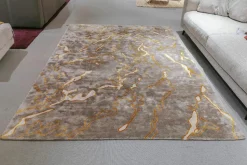 Miinu Teppiche|Teppich Marmo Real T Tencel Beige Gelb Creme