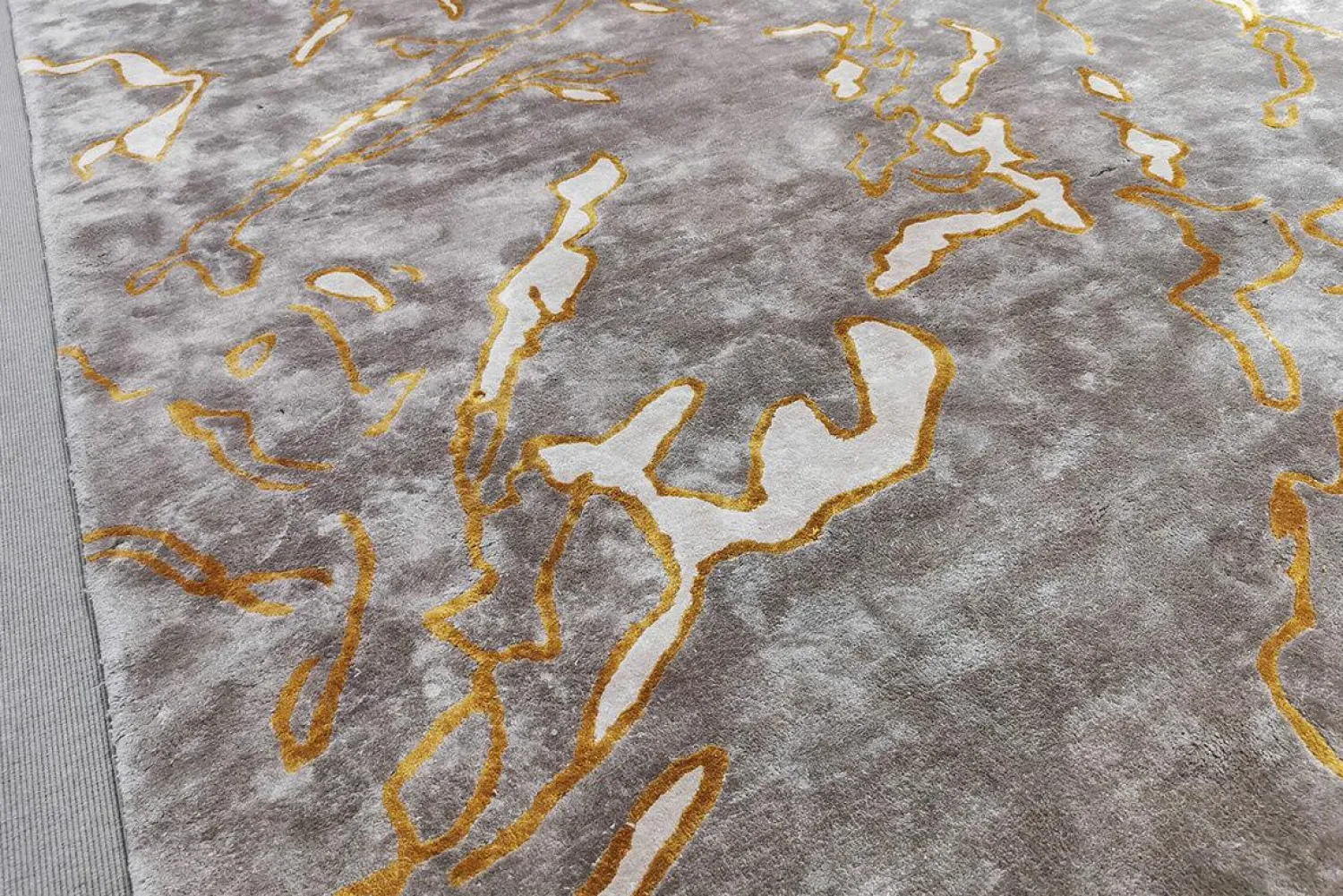 Miinu Teppiche|Teppich Marmo Real T Tencel Beige Gelb Creme