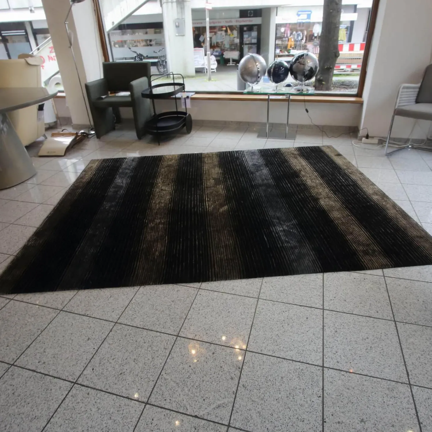 Makalu Teppiche|Teppich Tendenza Takama 69 Grün Schwarz Handgeknüpft