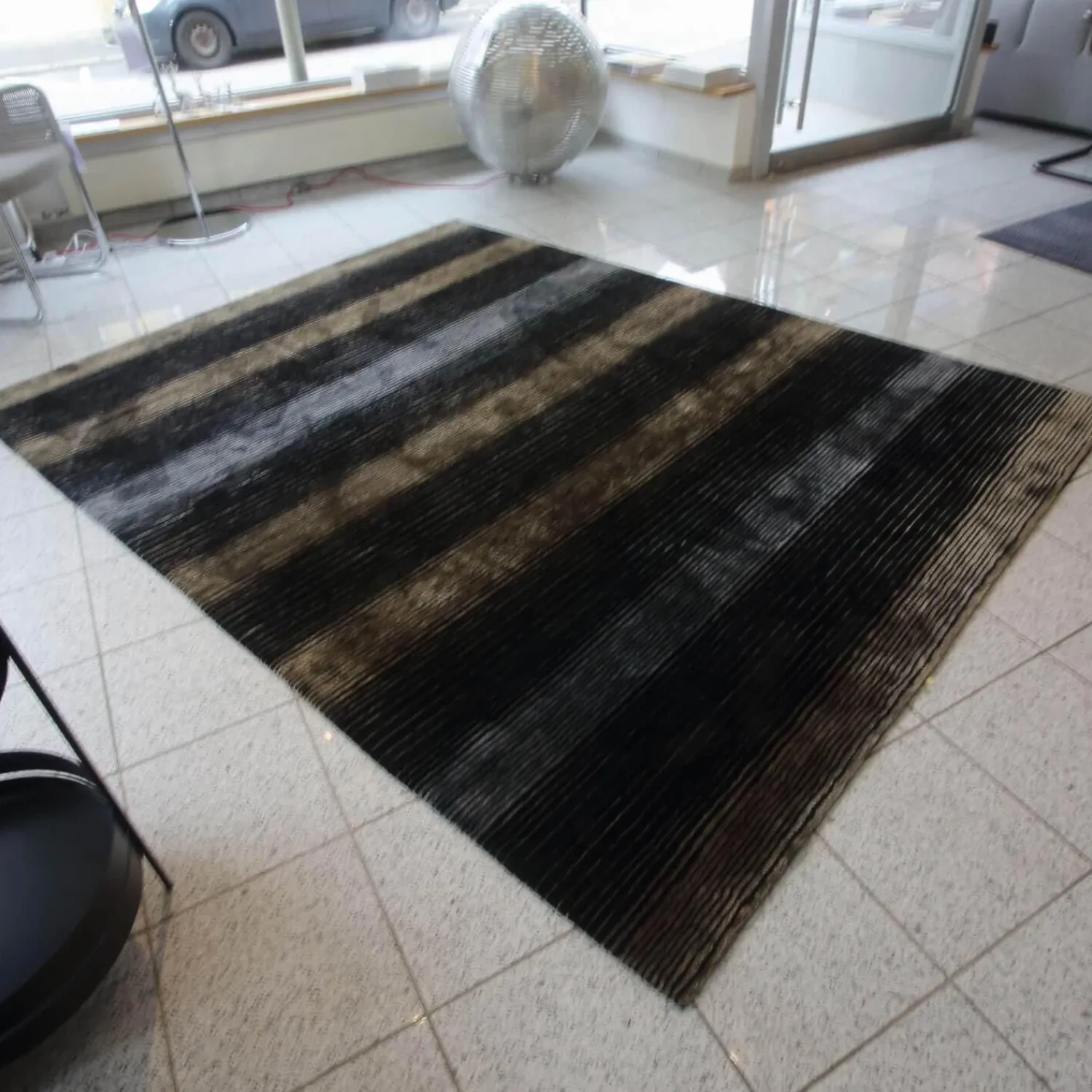 Makalu Teppiche|Teppich Tendenza Takama 69 Grün Schwarz Handgeknüpft