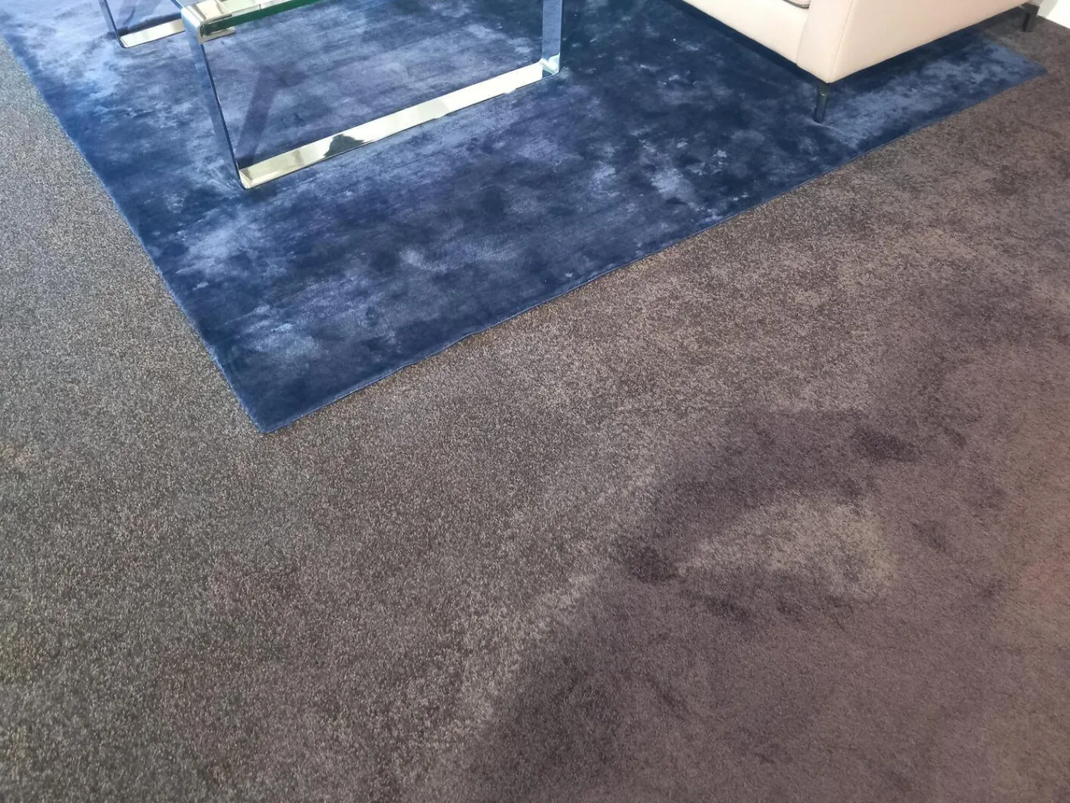 Domaniecki Teppiche|Teppich 326x326 Bamboo Blau