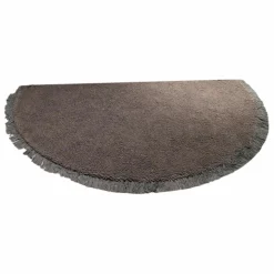 Casalis Teppiche|Teppich 200x200 Beiras Uni Braun Grau Neuseelandwolle Mit Fransen