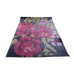 Sahco Teppiche|Teppich 240x170 Bouquet Multicolour Anthrazit Rot Grün