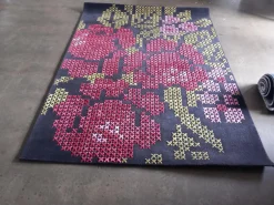 Sahco Teppiche|Teppich 240x170 Bouquet Multicolour Anthrazit Rot Grün