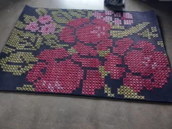 Sahco Teppiche|Teppich 240x170 Bouquet Multicolour Anthrazit Rot Grün