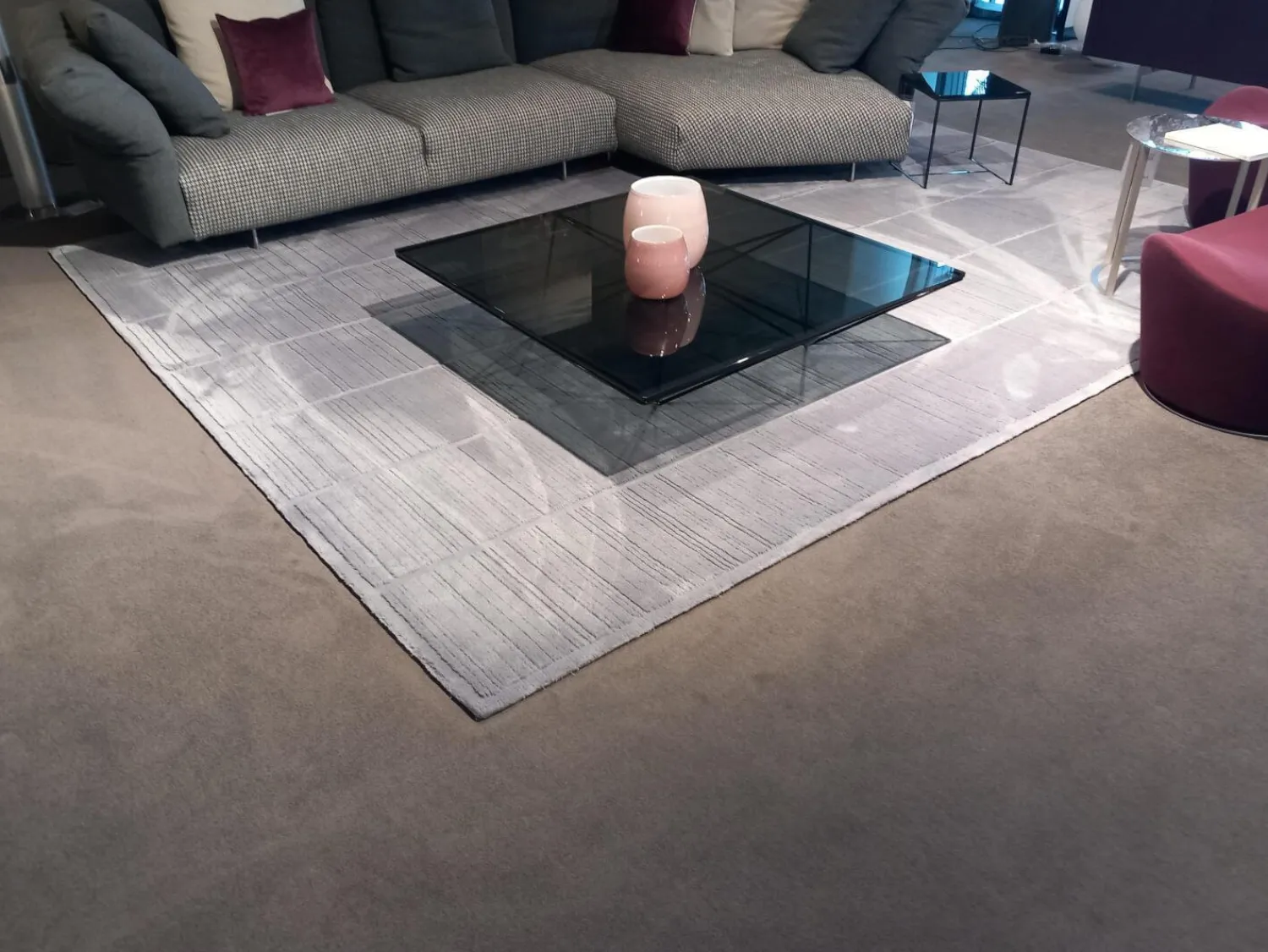 B&B Italia Teppiche|Teppich 400x300 Cratis Wolle 0258C Hellgrau