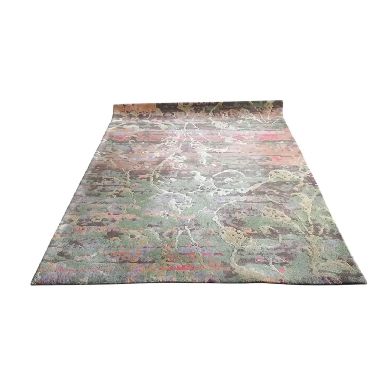 Jab Anstoetz Teppiche|Teppich 240x170 Jungle Schurwolle Bunt Grün Rot Braun Mit Seide