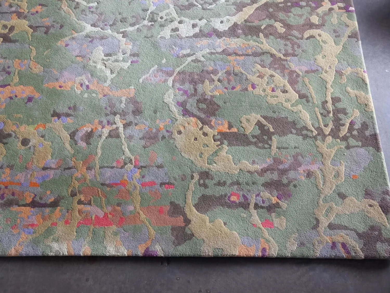 Jab Anstoetz Teppiche|Teppich 240x170 Jungle Schurwolle Bunt Grün Rot Braun Mit Seide