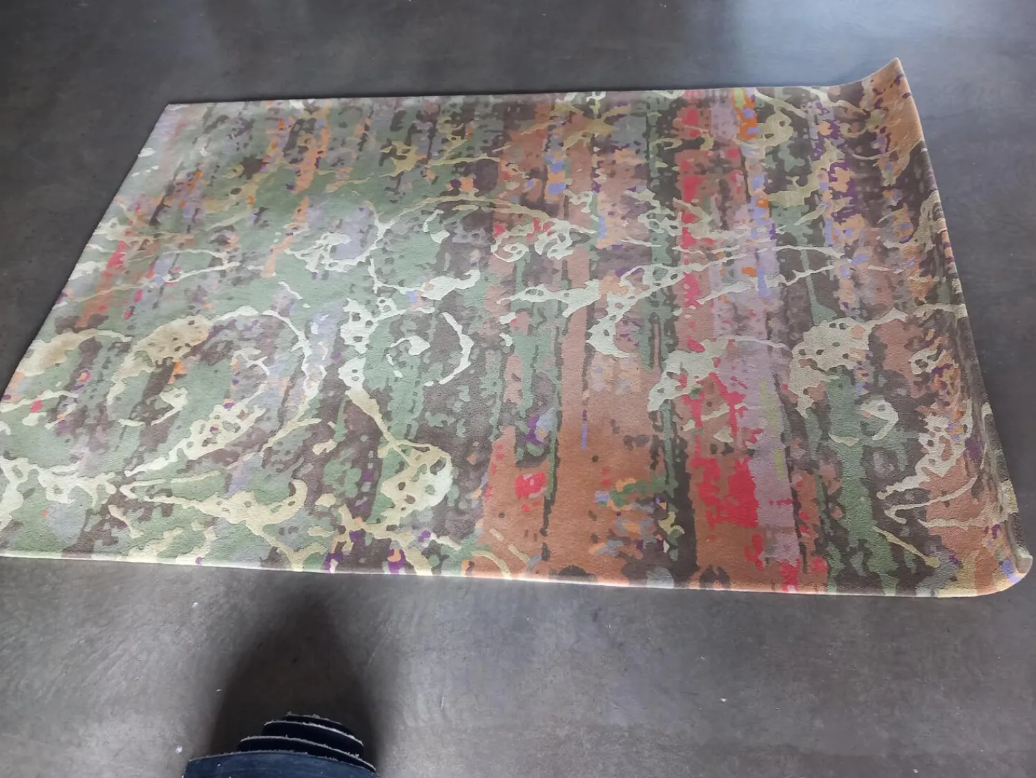 Jab Anstoetz Teppiche|Teppich 240x170 Jungle Schurwolle Bunt Grün Rot Braun Mit Seide