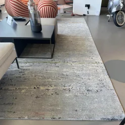 Walter Knoll Teppiche|Teppich 250x350 Legends of Carpets Mpando Wolle Seide Brennnessel Grau Weiß Rot Braun