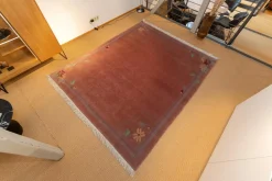 Domaniecki Teppiche|Teppich 250x203 Nidra 60 Nardin Velours Mit Fransen 21 G9 B2 Rot Handgeknüpft In 60 Knoten