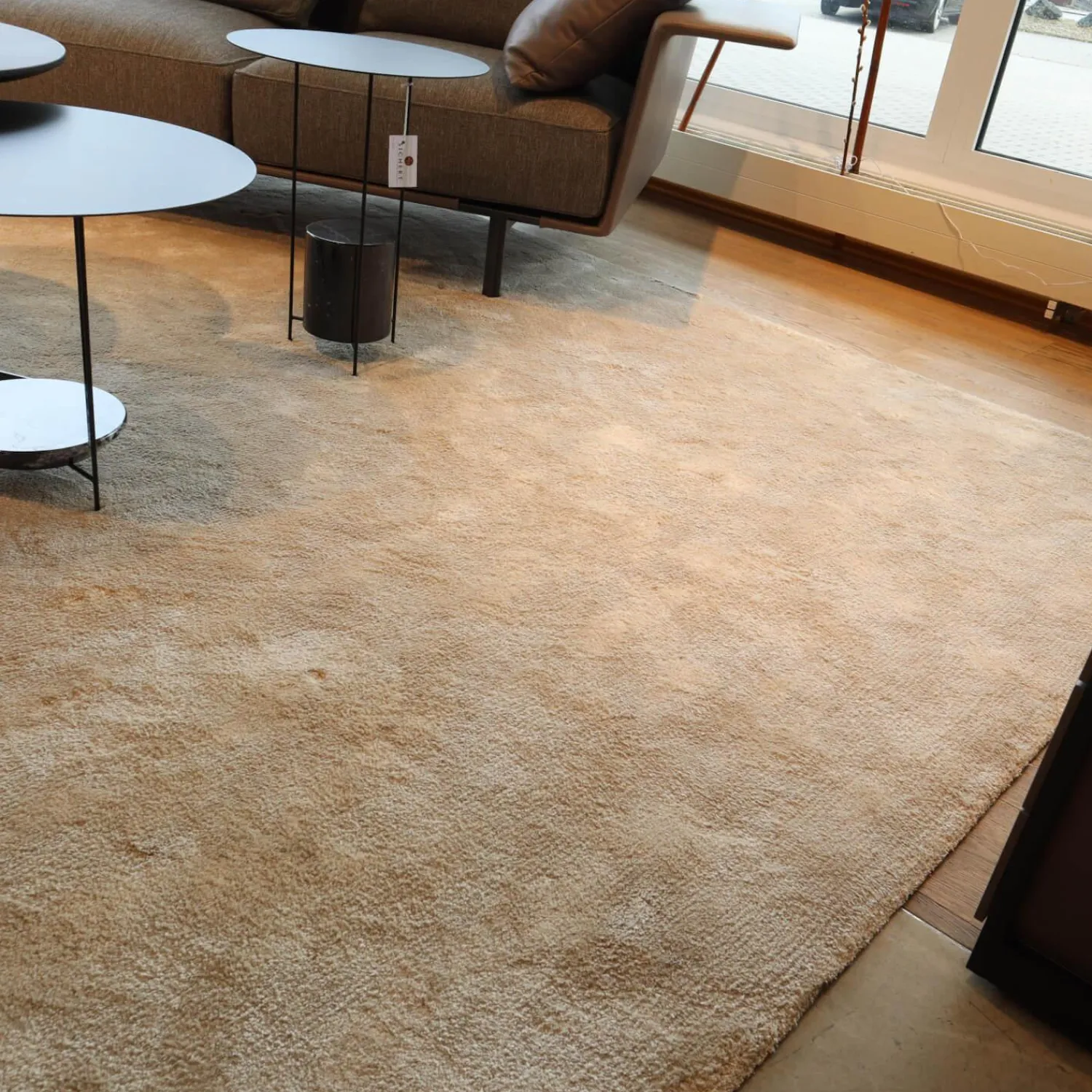 Molteni & C Teppiche|Teppich 300x300 Palette Tencel Hand Getuftet Dove Grey Beige