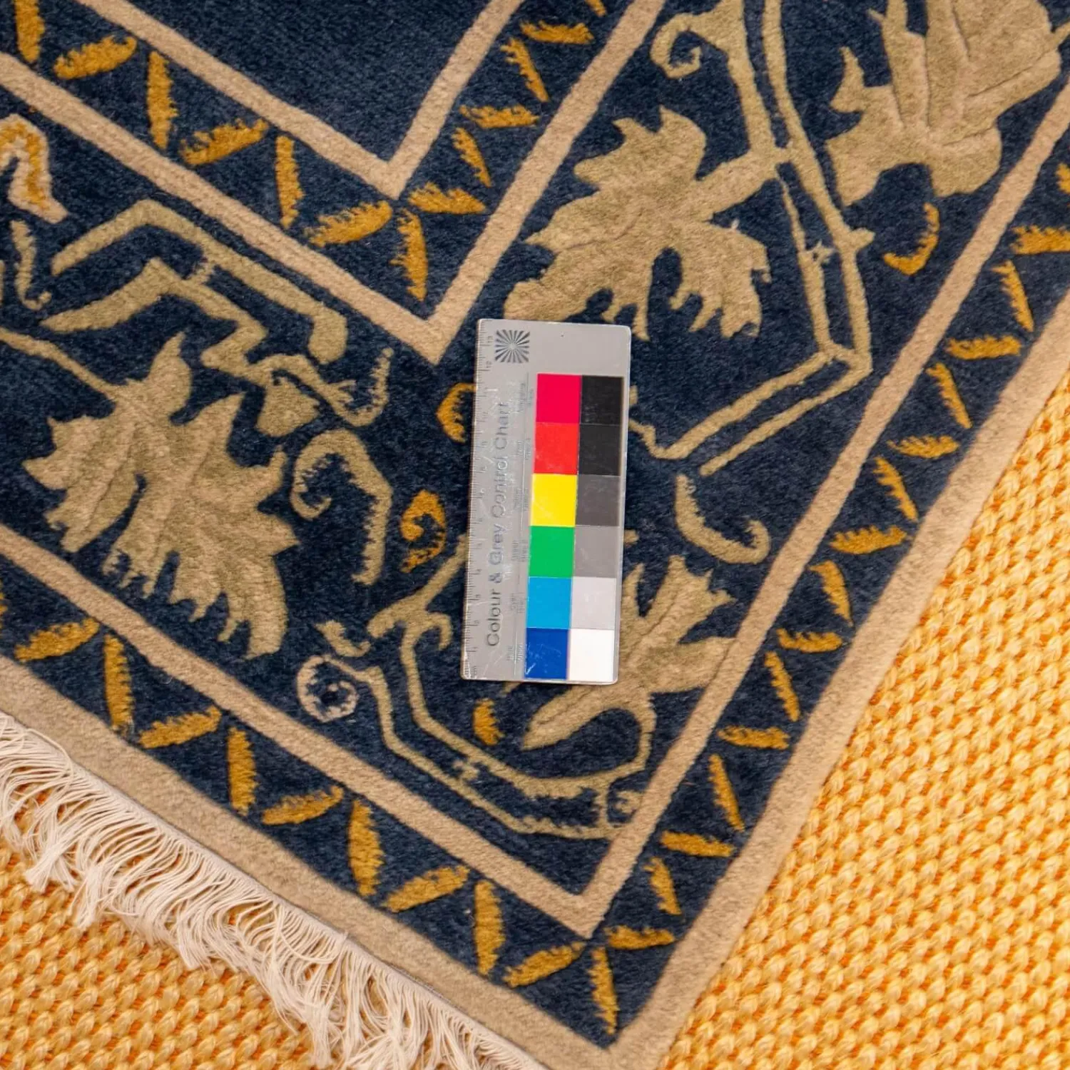 Domaniecki Teppiche|Teppich 256x207 Sonata Patna Velours Mit Fransen 21 G123 B123 Blau Handgeknüpft In 100 Knoten