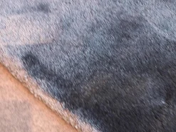 Longbarn Teppiche|Teppich 380x380 Textil Liscio Rund Blau