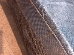 Longbarn Teppiche|Teppich 380x380 Textil Liscio Rund Blau