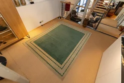 Domaniecki Teppiche|Teppich 252x201 Thani 80 Border 5 Velours Ohne Fransen 21 G68 B0 Grün Handgeknüpft In 80 Knoten