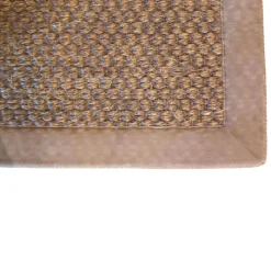 Jab Anstoetz Teppiche|Teppich 200x200 Tropic Braun Textil Mit Einfassung In Nubukleder