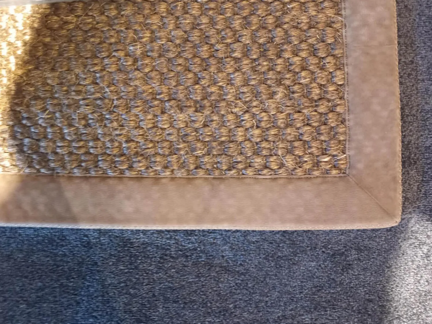 Jab Anstoetz Teppiche|Teppich 200x200 Tropic Braun Textil Mit Einfassung In Nubukleder