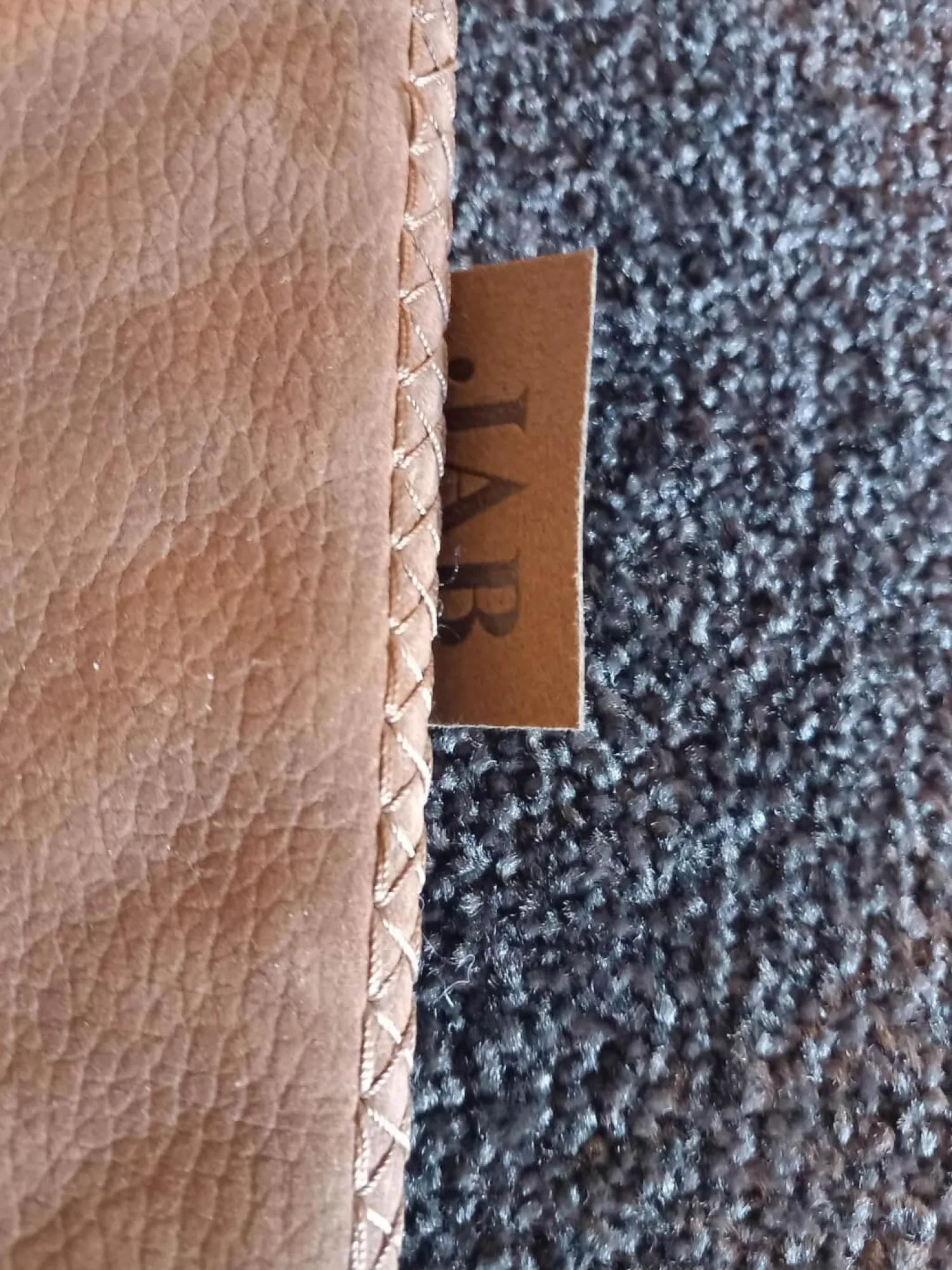 Jab Anstoetz Teppiche|Teppich 200x200 Tropic Braun Textil Mit Einfassung In Nubukleder