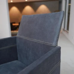 KFF Barhocker & Barstühle|Thekenstuhl Texas Leder Kenia Baltic 6102 4-Fußgestell Struktur M15 Eisenblank Einschichtlack