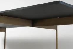 Lema Esstische|Tisch Alamo AC921 Platte Marmor Rekonstruiert Blau Lapislazuli Gestell Metall Bronzefarbig Patinier